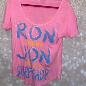 Women’s pink Ron Jon T-shirt